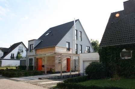 Neubau eines Passivhauses in Holzrahmenbauweise in Düsseldorf-Kalkum